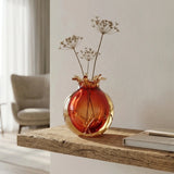 Amber Hand-Made Glass Vase