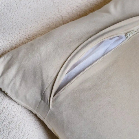 White and gold decorative throw pillow