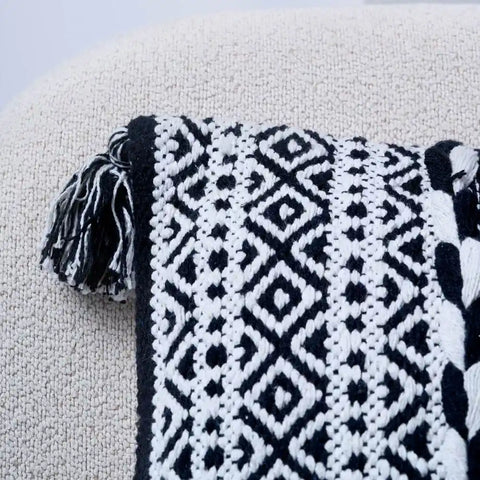 Tribal & Geometric Pattern Cushion with Tassels