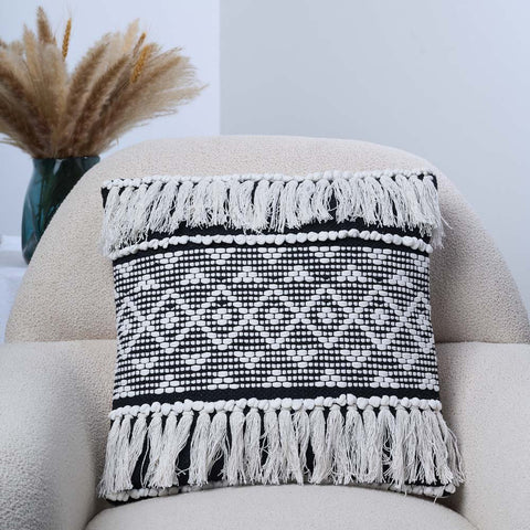 Fringe Embroidery Luxe Filled Cushion & Cover – 45 x 45cm