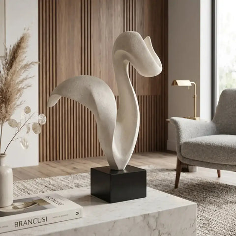 Ethereal Curve – Modern Abstract Resin Sculpture
