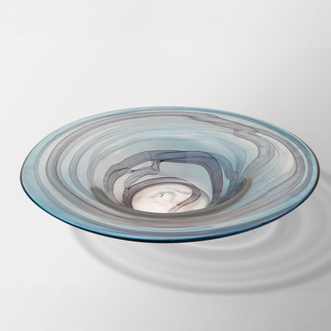 Nebula Vortex Glass Centerpiece Bowl