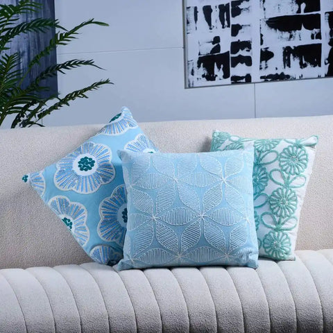 Vibhsa quilted pattern throw pillow