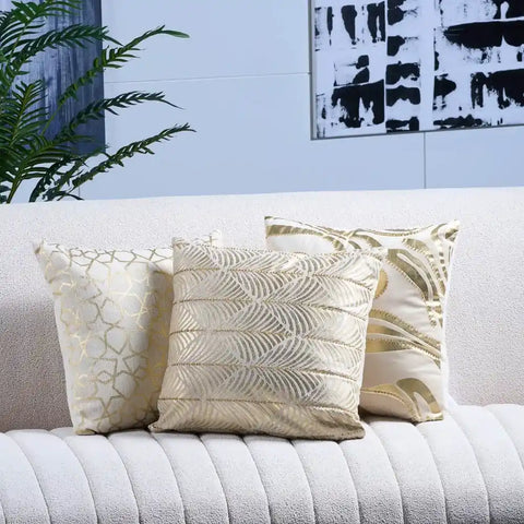 Allure Heidi foil printed and beaded filled cushion