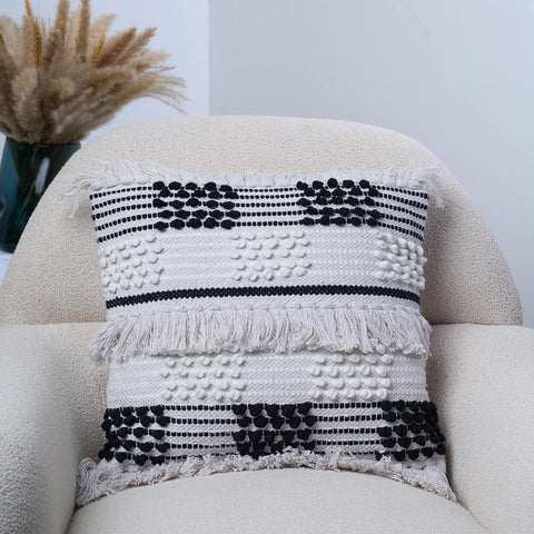 Boho Chic Woven Embroidery Cushion & Covers – 45x45cm