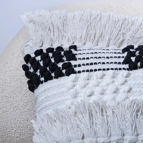 Rughz Boho Style Cotton Hand-Woven Cushion
