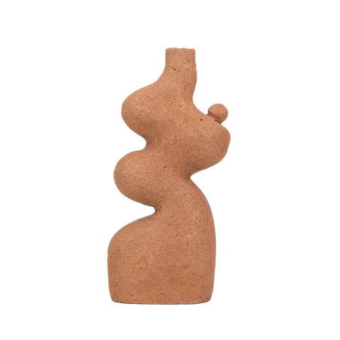 Wavy Terracotta Bud Vase