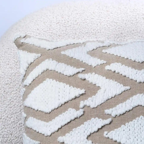 Ojai Cream Chevron Bohemian Pillow