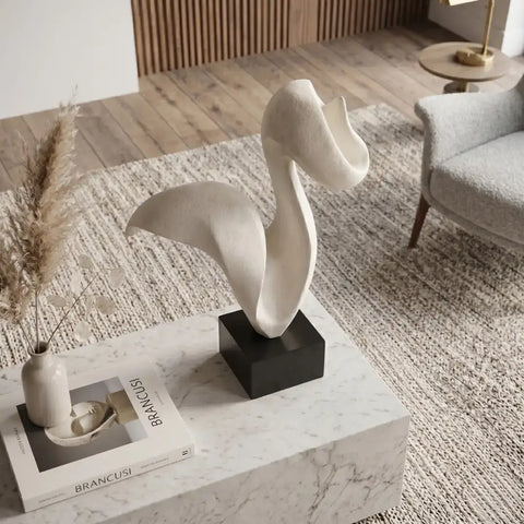 Ethereal Curve – Modern Abstract Resin Sculpture