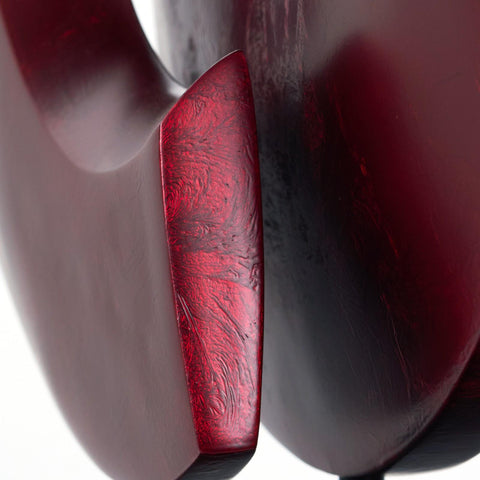 Crimson Orbit Abstract Sculpture