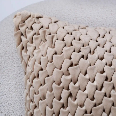 velvet smocked cushion cover