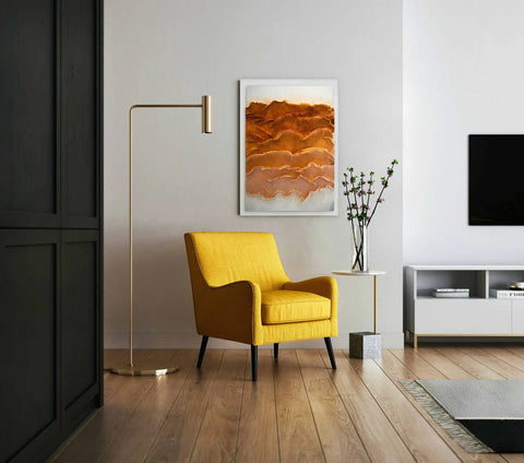 Torn Paper Layers Abstract Wall Art