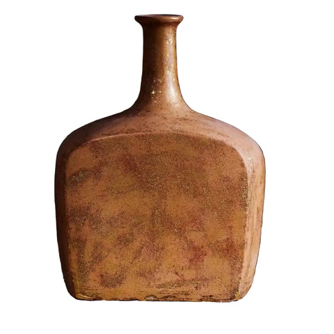 Handcrafted Ceramic Vase with 24K Gold Plating