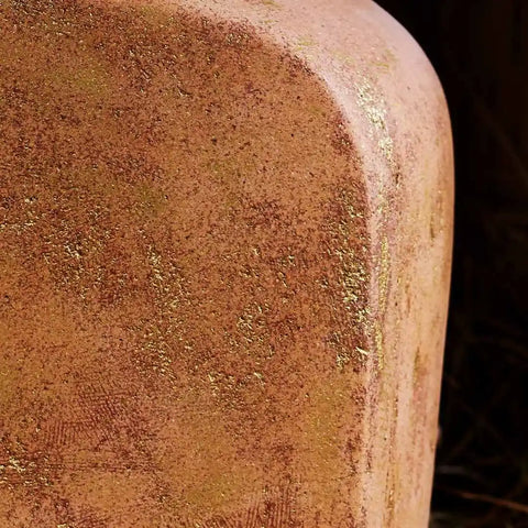 Handcrafted Ceramic Vase with 24K Gold Plating