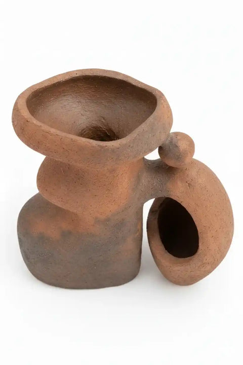 Terracotta Ceramic Sculpture – Mother & Child