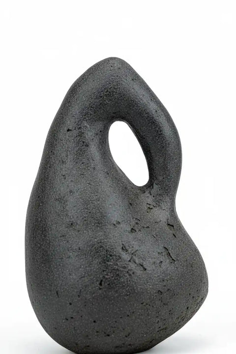 Black Ceramic Sculpture / Decorative Vase