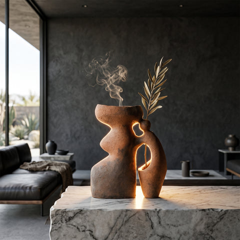 Terracotta Ceramic Sculpture – Mother & Child