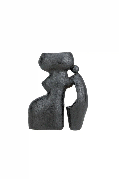 Modernist Resin Sculpture – “Friendship” / Abstract Couple Figurine