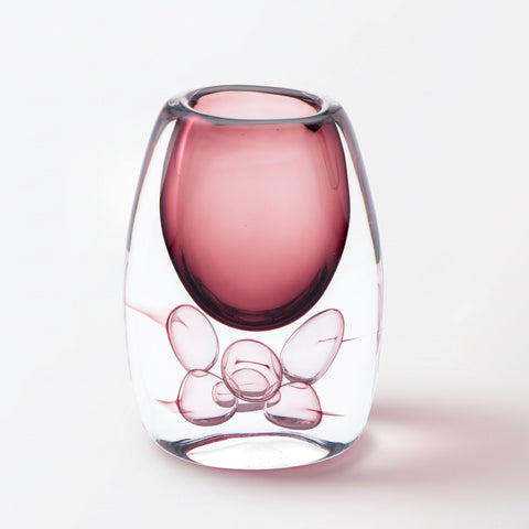 Handmade Glass Vase – Light Pink (Big)