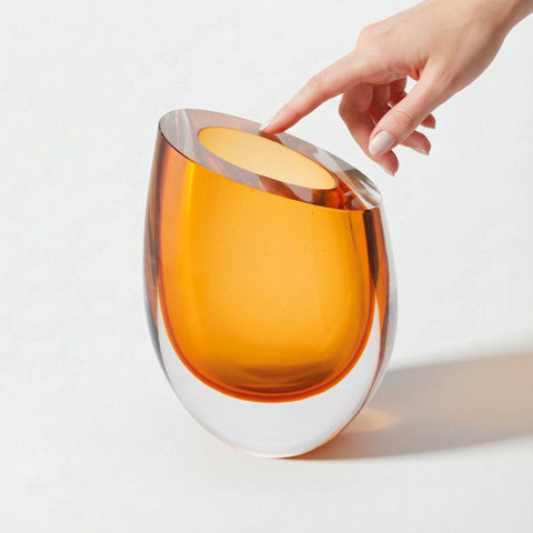 Handmade Glass Vase – Ocean Green (Medium)