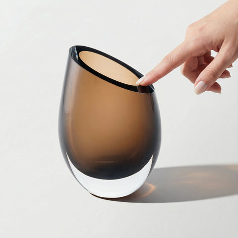 Clear Hand-Made Glass Vase