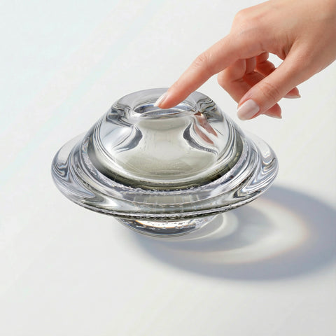 Transparent Hand-Made Glass Vase