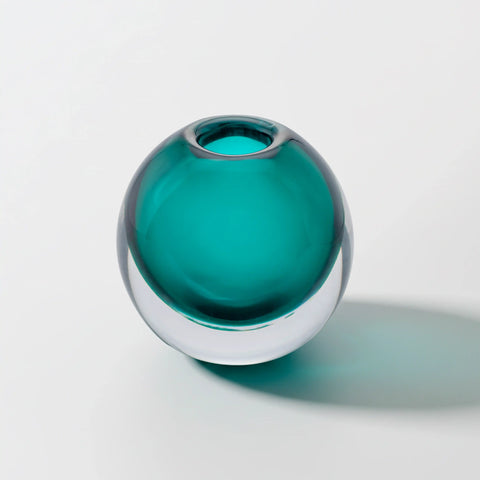 Lake Green Hand-Made Glass Vase