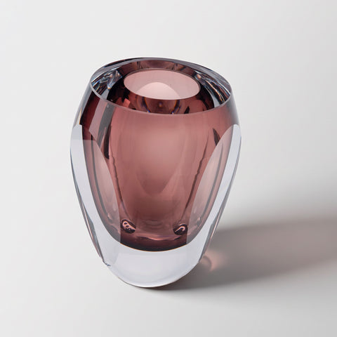 Handmade Glass Vase – Brown (Medium)