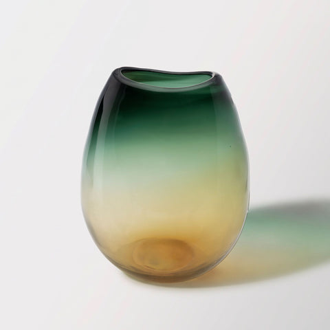 Handmade Glass Vase – Forest Green (Medium)