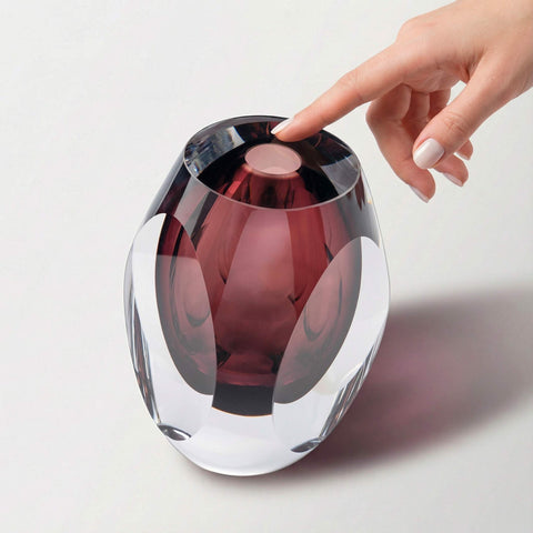 Handmade Glass Vase – Brown (Medium)