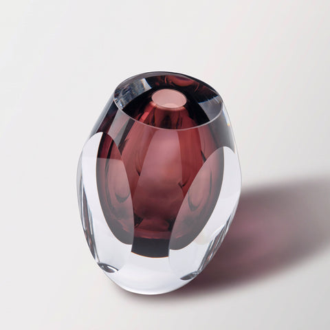 Handmade Glass Vase – Brown (Medium)