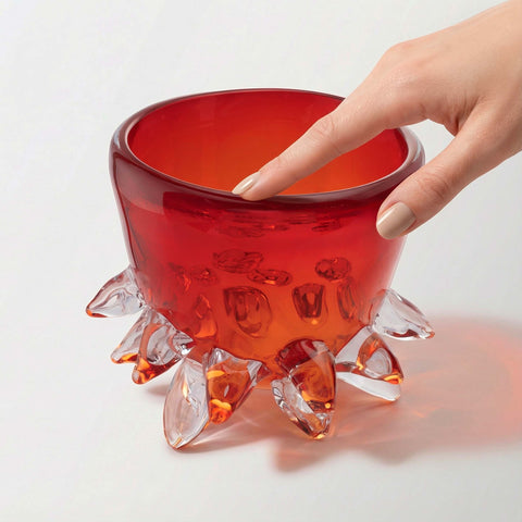 Handmade Glass Vase – Orange (Big)