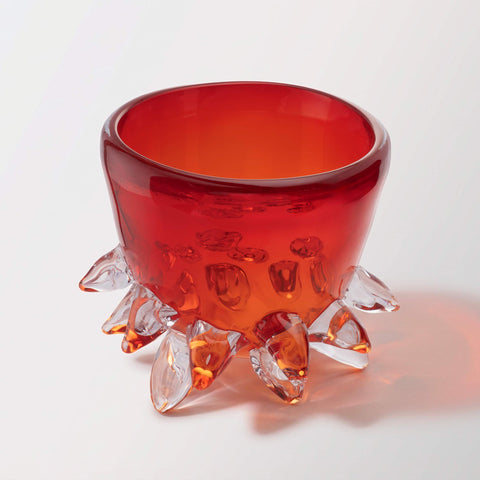 Handmade Glass Vase – Orange (Big)