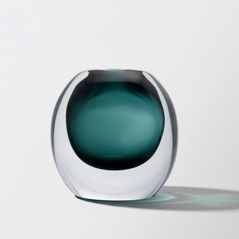 Handmade Glass Vase – Lake Green (Small)