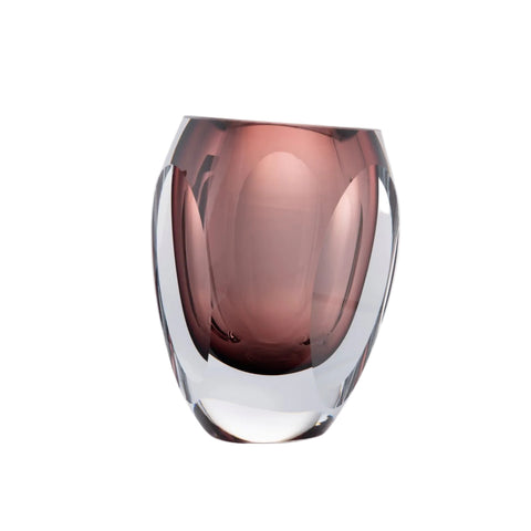 Handmade Glass Vase – Brown (Medium)