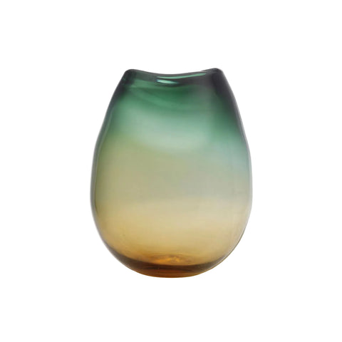 Handmade Glass Vase – Forest Green (Medium)