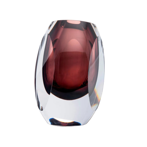 Handmade Glass Vase – Brown (Medium)