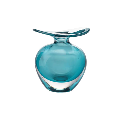 Handmade Glass Vase – Ocean Blue (Small)