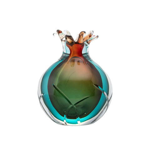 Multi-Color Hand-Made Glass Vase