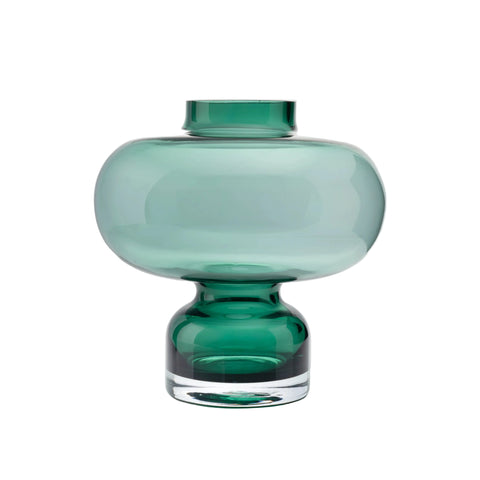 Ocean Green Hand-Made Glass Vase