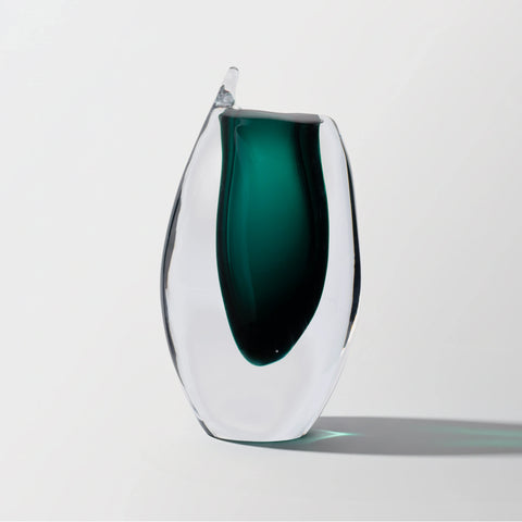 Blue Hand-Made Glass Vase