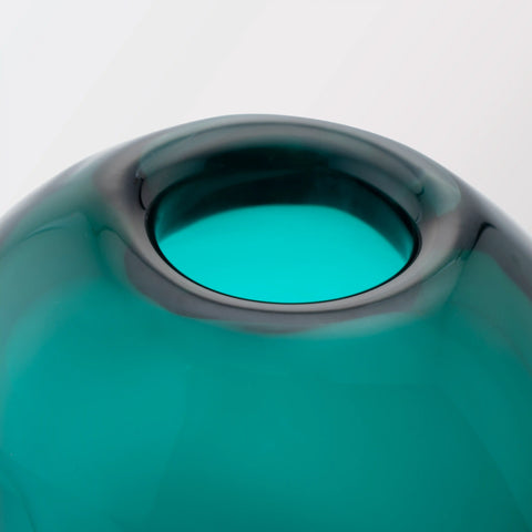 Lake Green Hand-Made Glass Vase