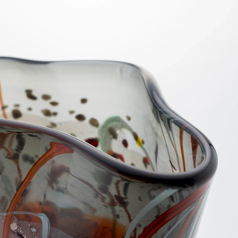 Multi-Gradient Hand-Made Glass Vase