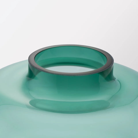 Ocean Green Hand-Made Glass Vase