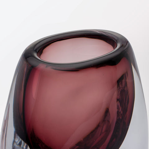 Handmade Glass Vase – Brown (Medium)