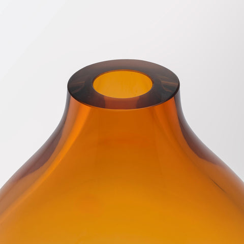 Handmade Glass Vase – Amber (Medium)