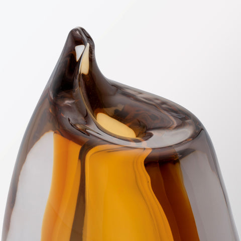 Handmade Glass Vase – Amber (Medium)