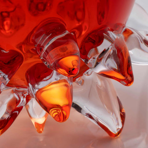 Handmade Glass Vase – Orange (Big)