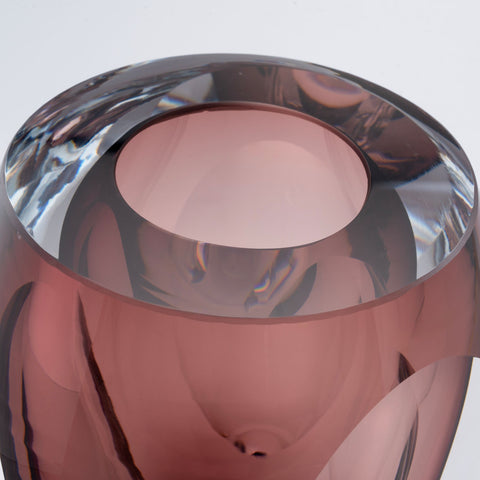 Handmade Glass Vase – Light Pink (Big)