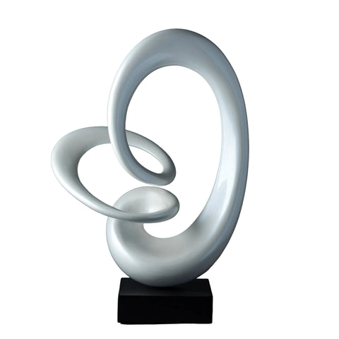 NENBOLEC Music Note Sculpture Decor Treble Statue in white polyresin